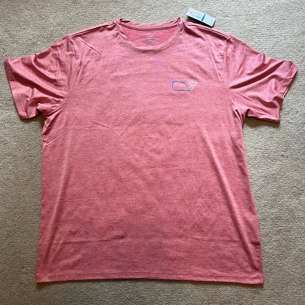 Vineyard Vines Performance Salmon Pink Short Sleeve Tee